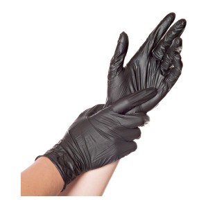 LUVA DESCART NITRILO PRETA S/PÓ SAFE LIGHT(100Uun)